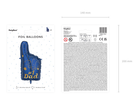 Balon foliowy #1 Dad, 44 x 82 cm, mix