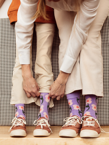 Skarpetki kwiatowe – mix kolorów dla dzieci