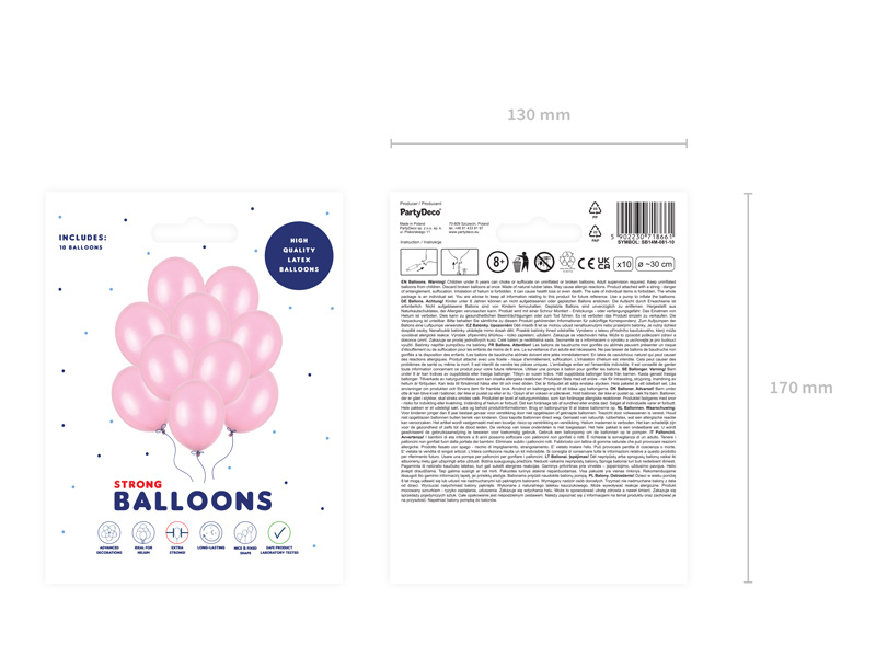Balony Strong 30cm Metallic Candy Pink - zdjęcie 2