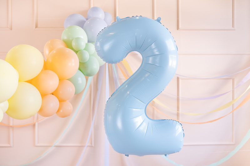 Balon foliowy cyfra 2 dekoracja imprezowa