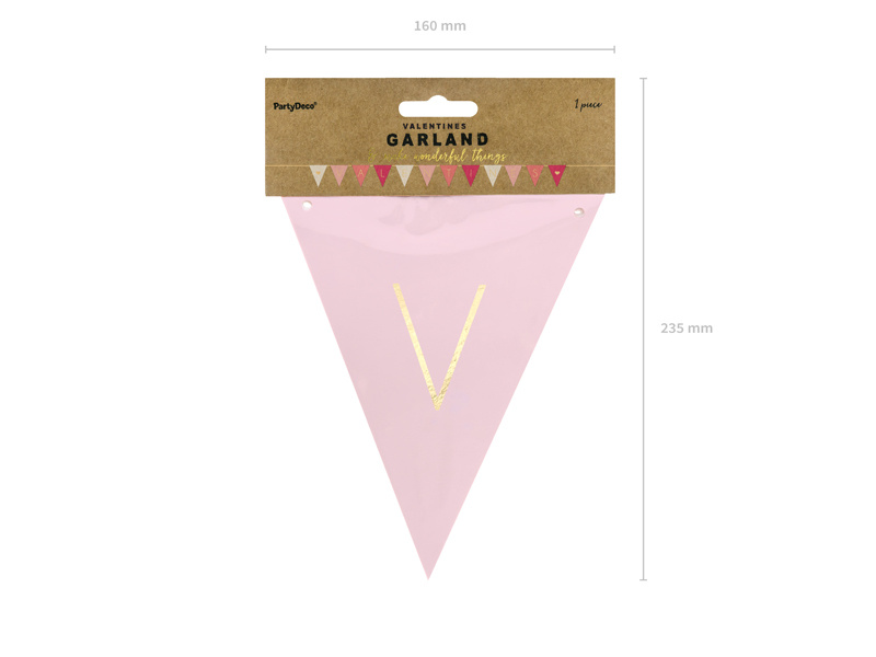 Girlanda Valentines - Flagietki, mix, 2,1 m - zdjęcie 6
