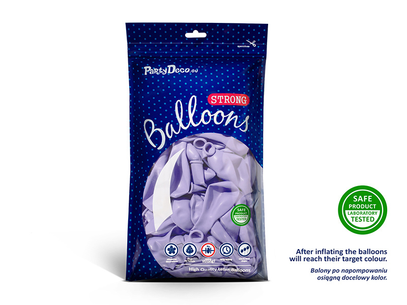 Balony Strong 27cm Pastel Light Lilac - balony w kolorze jasnego liliowego