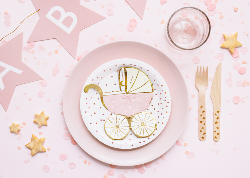 Opakowanie serwetek Wózek jasny różowy