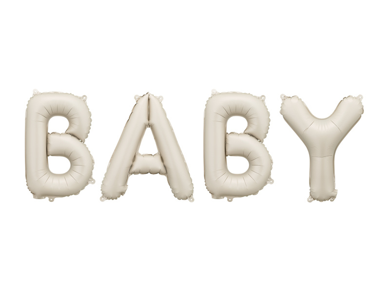 Balon foliowy Baby beżowy 140x43 cm