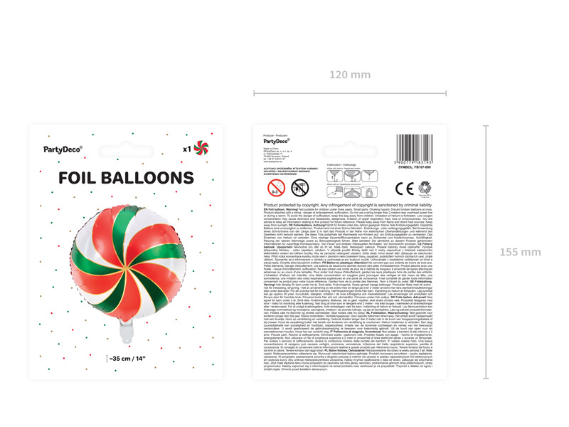 Balon foliowy Cukierek 35cm mix – przykładowe użycie