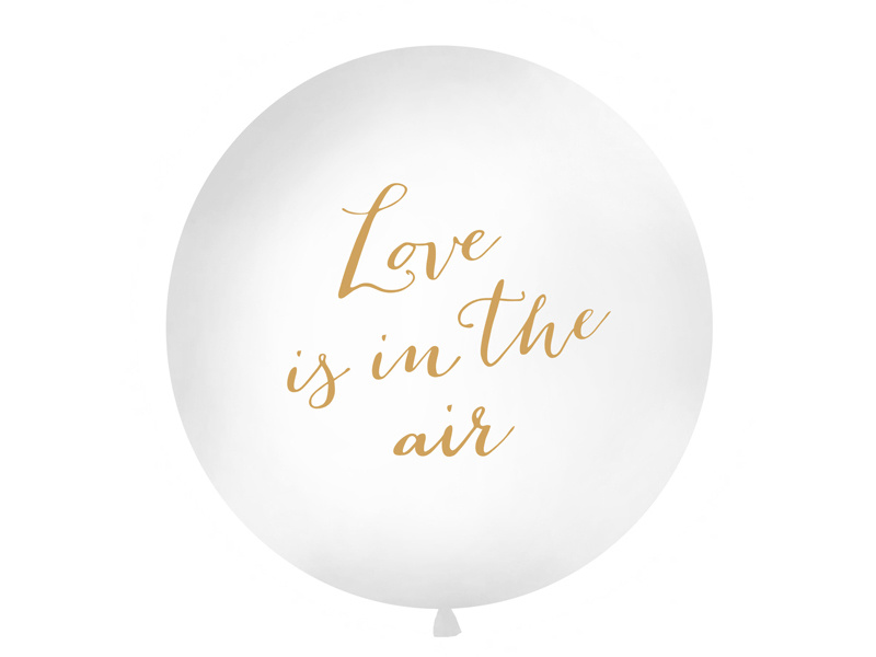 Balon 1 m Love is in the air biały