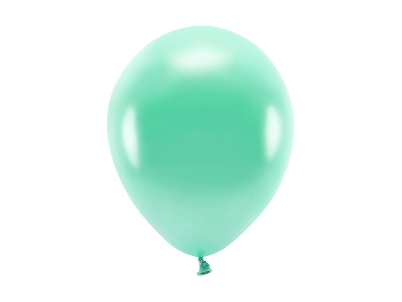Balony Eco 26cm metalizowane ciemna mięta - opakowanie 100 sztuk
