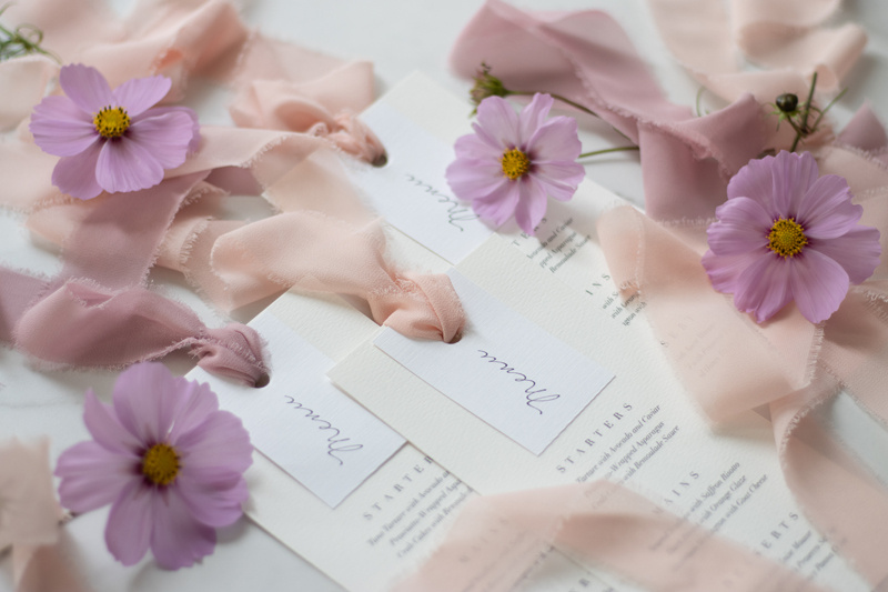 Wstążka szyfonowa liliowa 40mm - zdjęcie 2