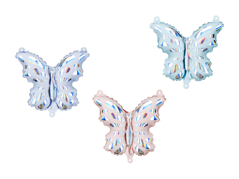 Balony foliowe do girland Motyle, mix, 19x23 cm - zestaw