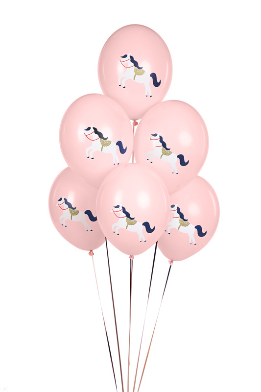 Balony Konik Pastel Pale Pink 30 cm – detale nadruku
