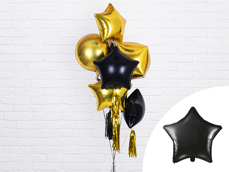 Balon foliowy Gwiazdka, 48cm, czarny