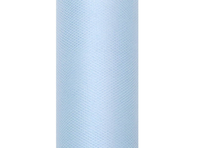 Tiul gładki błękitny na szpulce