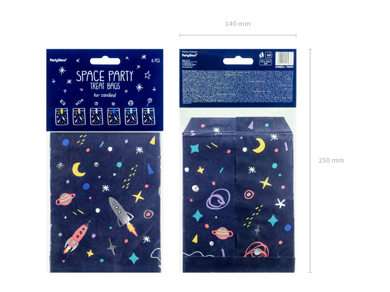 Torebki na słodycze Kosmos – wymiary i pojemność