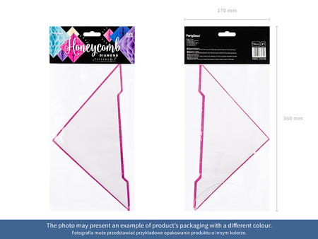 Diament bibułowy, ciemny różowy, 30cm