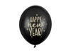 Balony 30cm, Happy New Year, Pastel Black (1 op. / 50 szt.)