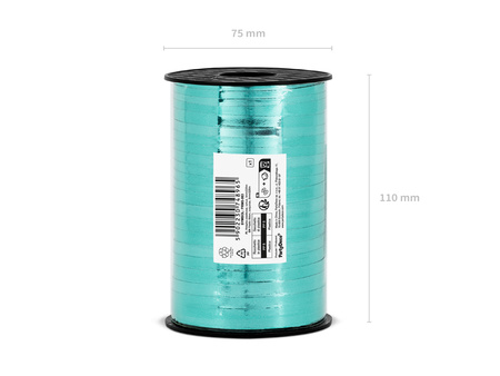 Wstążka plastikowa, turkus, 5mm/225m