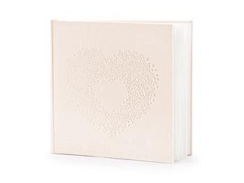 Księga Gości, jasny różowy, 20,5 x 20,5 cm, 22 kartki