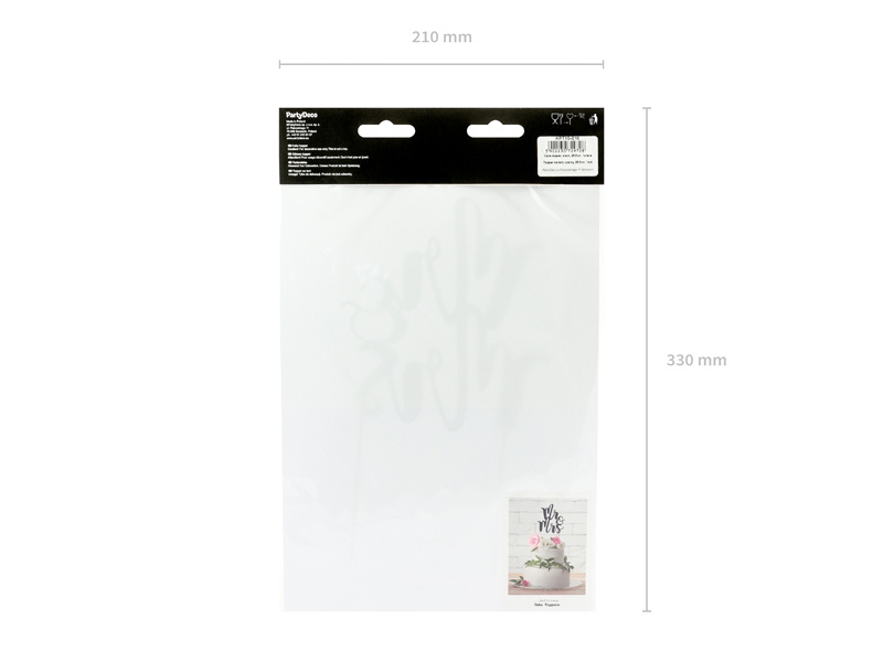 Topper na tort Mr&Mrs czarny - zdjęcie 5