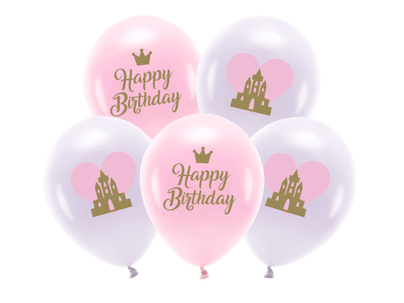 Balony Eco 33 cm Happy Birthday mix