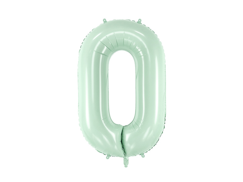 Balon foliowy Cyfra 0 zieleń 72cm