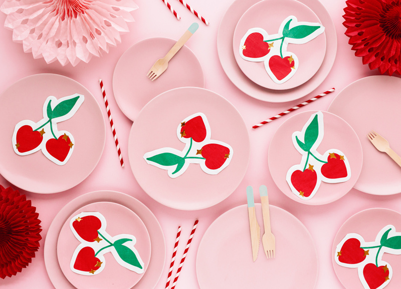 Serwetki Wiśnie mix 13.5x16cm - dekoracyjny nadruk