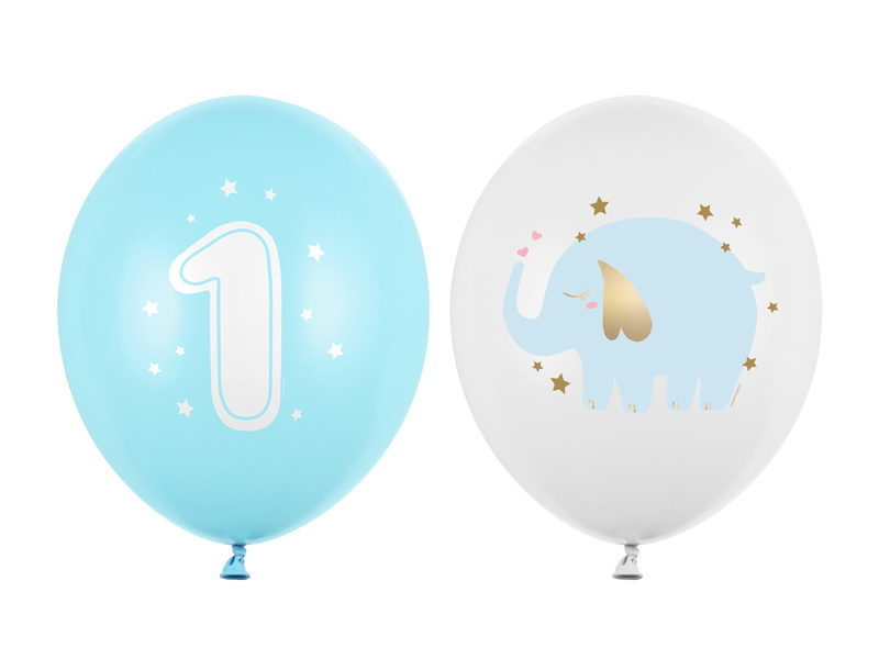 Balony Roczek Pastel Light Blue 30 cm - zdjęcie produktu