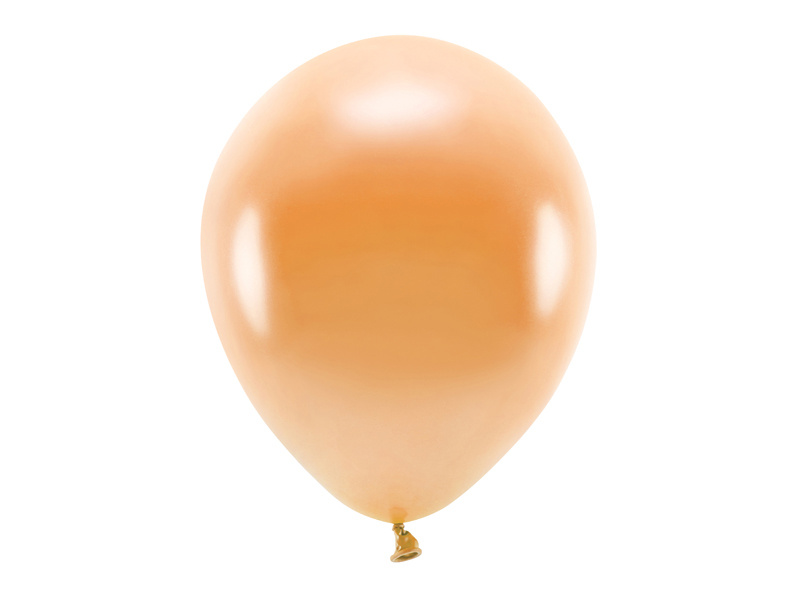 Balony Eco 30cm metalizowane pomarańczowy - opakowanie 10 sztuk