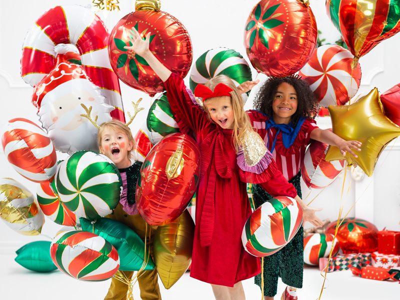 Zielony balon foliowy Cukierek – detale
