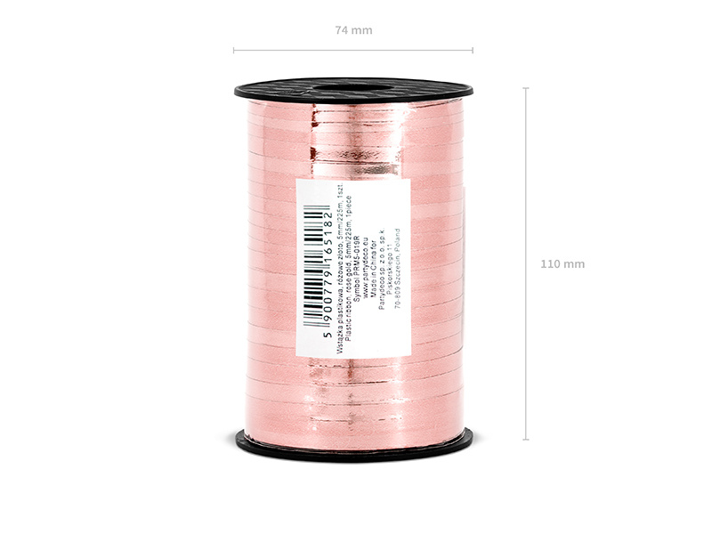 Wstążka plastikowa różowe złoto 5mm/225m – zastosowanie dekoracyjne