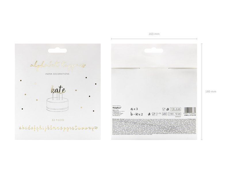 Toppery Alfabet – dekoracja tortu