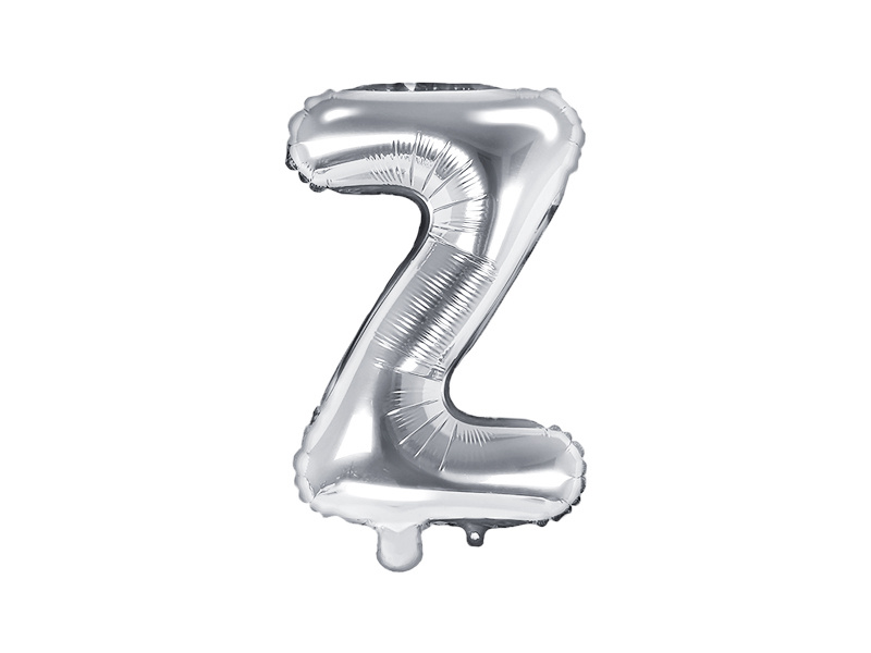 Balon foliowy Litera Z 35cm srebrny