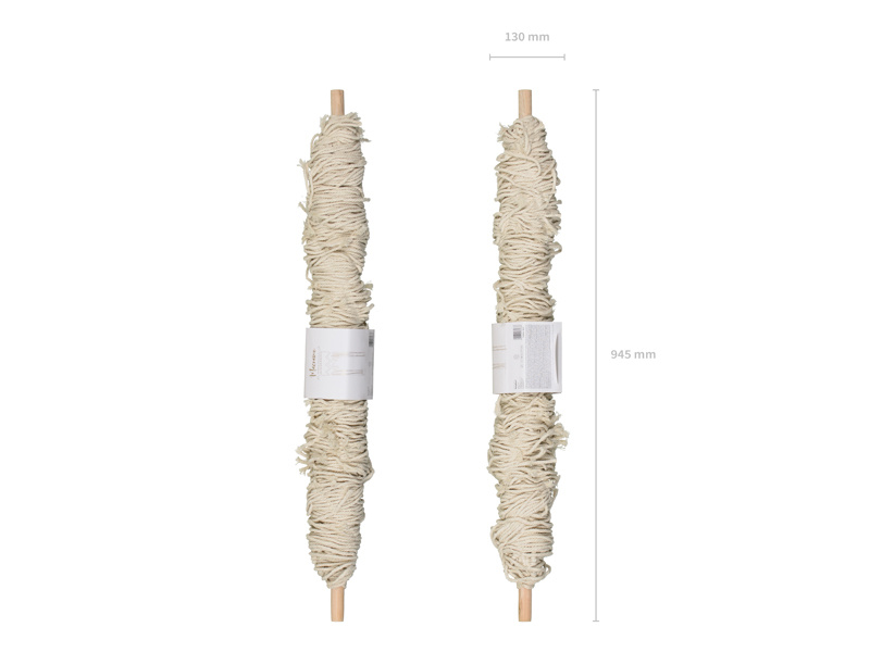 Makrama złamana biel 94.5x171cm - zdjęcie 3