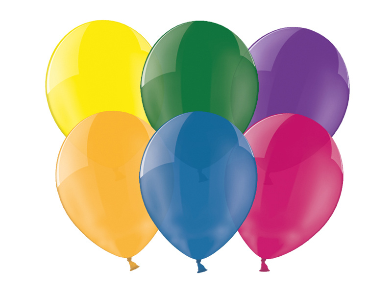 Balony 23cm Crystal Mix - opakowanie 100 sztuk