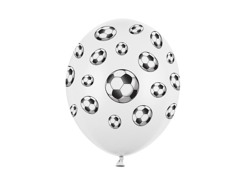 Balony 30cm Piłki nożne Pastel P. White - opakowanie