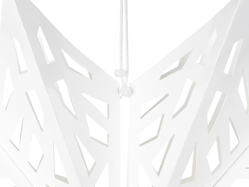 Gwiazda papierowa 50 cm biały - detal ażurowy