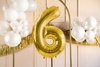 Balon foliowy Cyfra ''6'', 72cm, jasny złoty