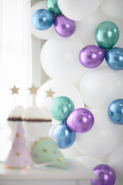 Balony Glossy 12 cm niebieskie - opakowanie