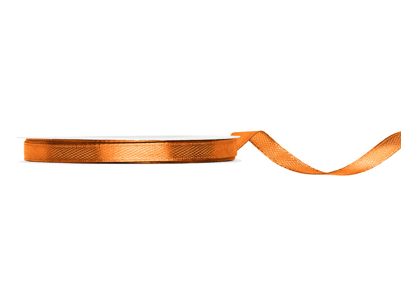 Tasiemka satynowa rdzawa 6mm/25m
