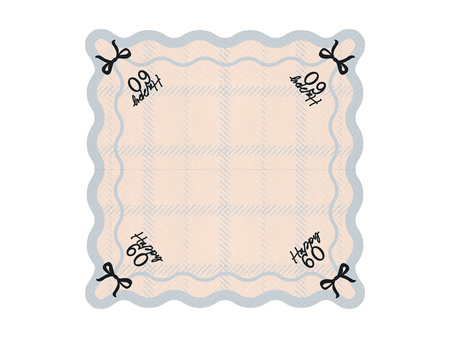 Serwetki Happy 60, 33x33 cm, mix (1 op. / 12 szt.)