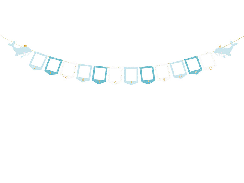 Girlanda na zdjęcia - Wieloryb, mix kolorów