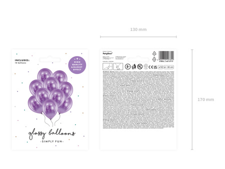 Balony Glossy 30cm, fiolet (1 op. / 10 szt.)