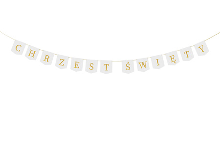 Baner ''Chrzest Święty'', 2 m, biały