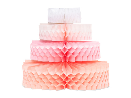 Dekoracja bibułowa Tort, 23 cm, mix