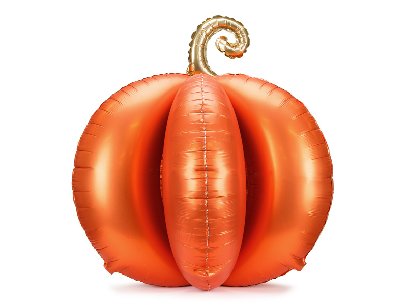 Stojący balon foliowy Dynia 3D 90x90 cm pomarańczowy