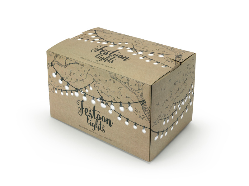 Lampki dekoracyjne LED czarny 5m – detal przewodu