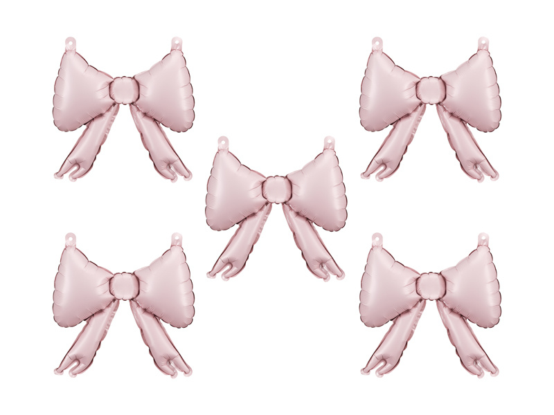 Balony foliowe do girland Kokardy pudrowy róż