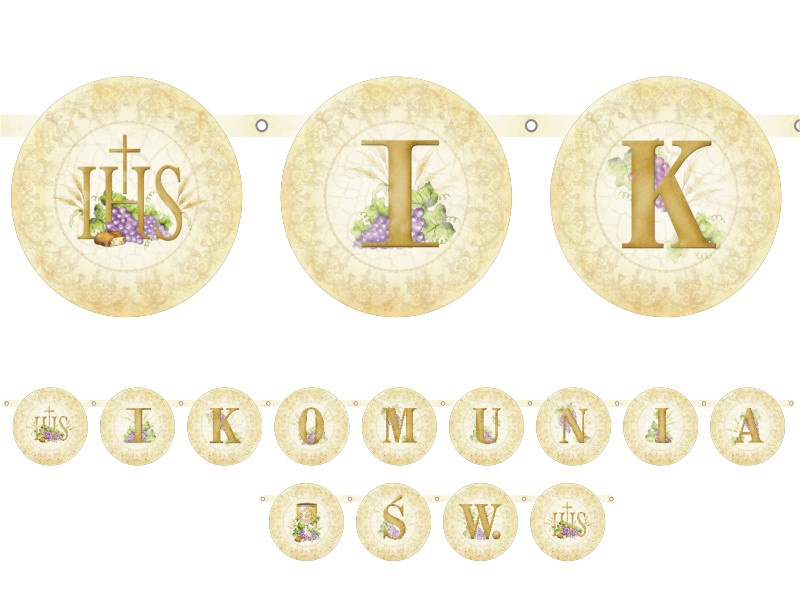 Baner I Komunia Św. 13 x 200cm