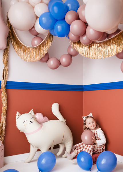 Balon foliowy kotek z zestawem do napełniania