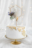 Topper drewniany Heksagon, 24cm