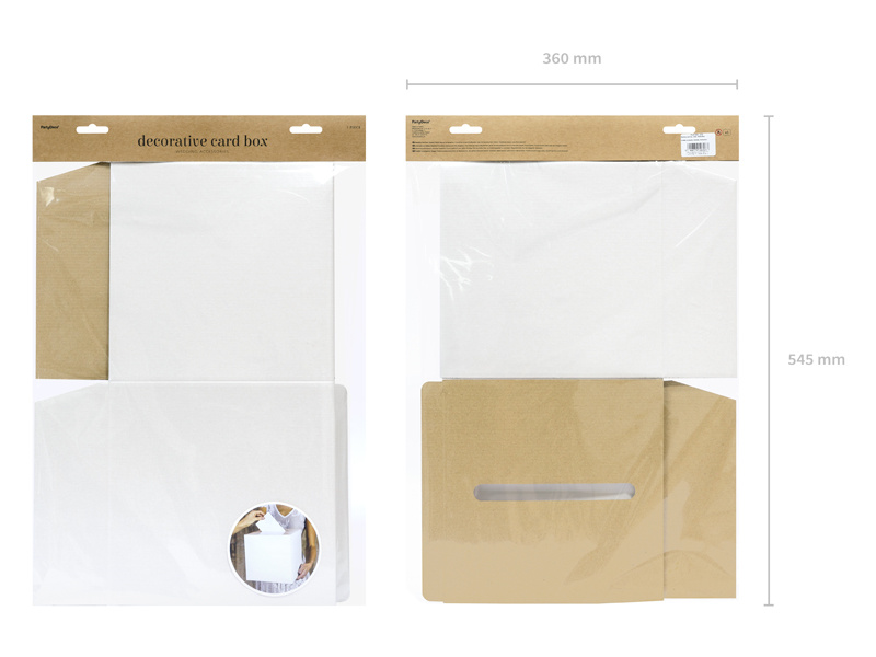 Pudełko na koperty kremowe 24x24x24cm – zdjęcie 3